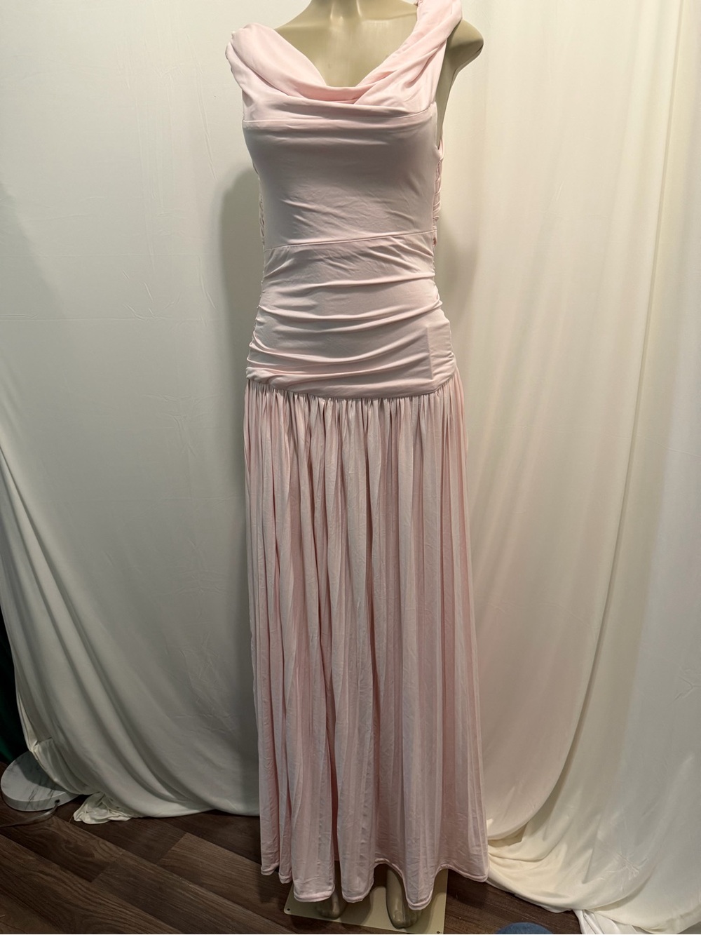 ❤️Elegant Cowl Neck Maxi Dress in Light Pink
